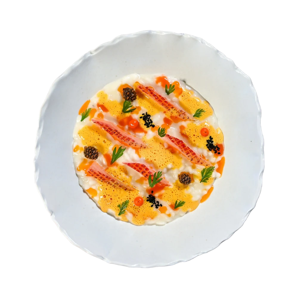 Risotto con gamberi e riduzione